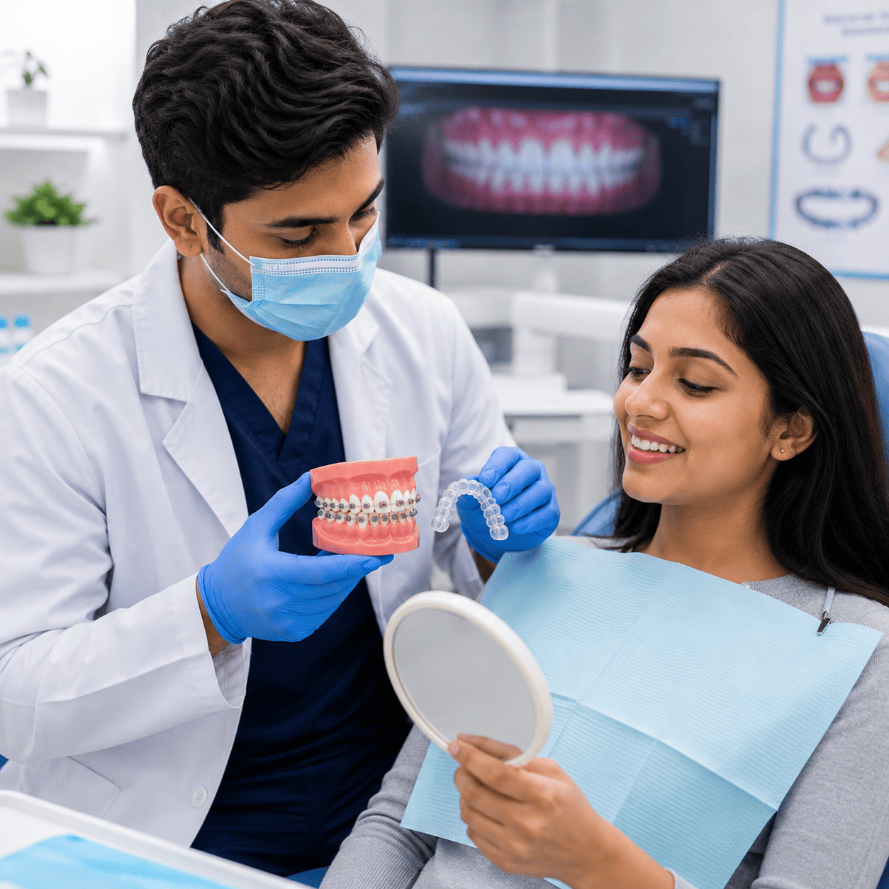 Braces and clear aligners